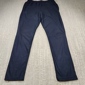 Under Armour Pants Men Medium Sportstyle Pique Track Running Black Training Slim